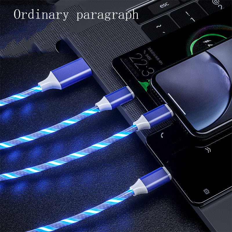 3-in-1 LED Flowing Light Charging Cable