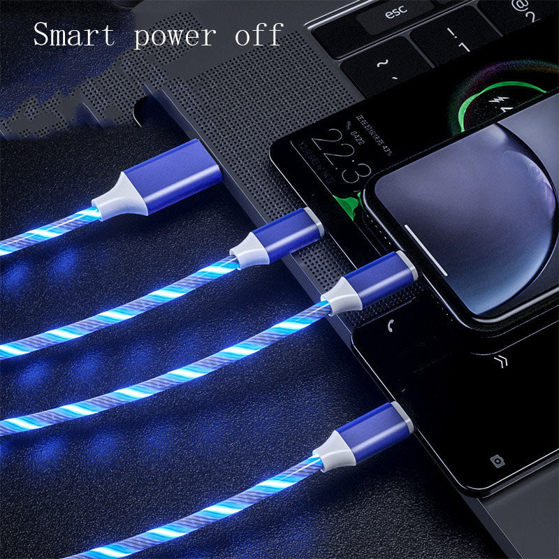 3-in-1 LED Flowing Light Charging Cable