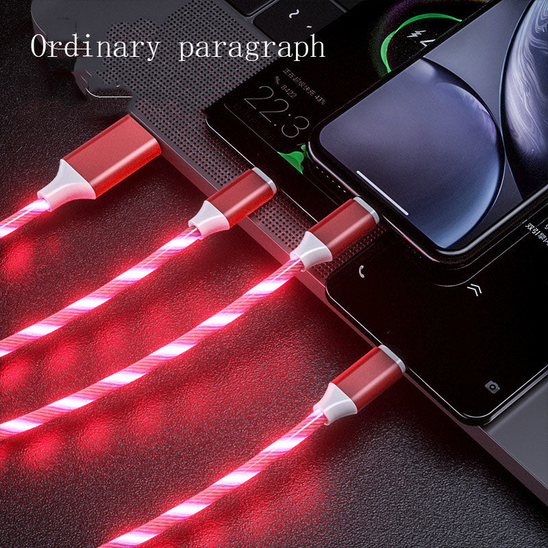 3-in-1 LED Flowing Light Charging Cable