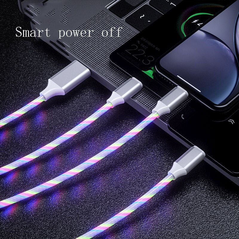 3-in-1 LED Flowing Light Charging Cable