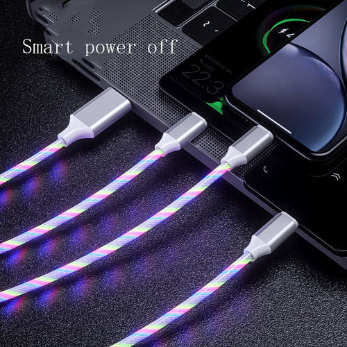 3-in-1 LED Flowing Light Charging Cable