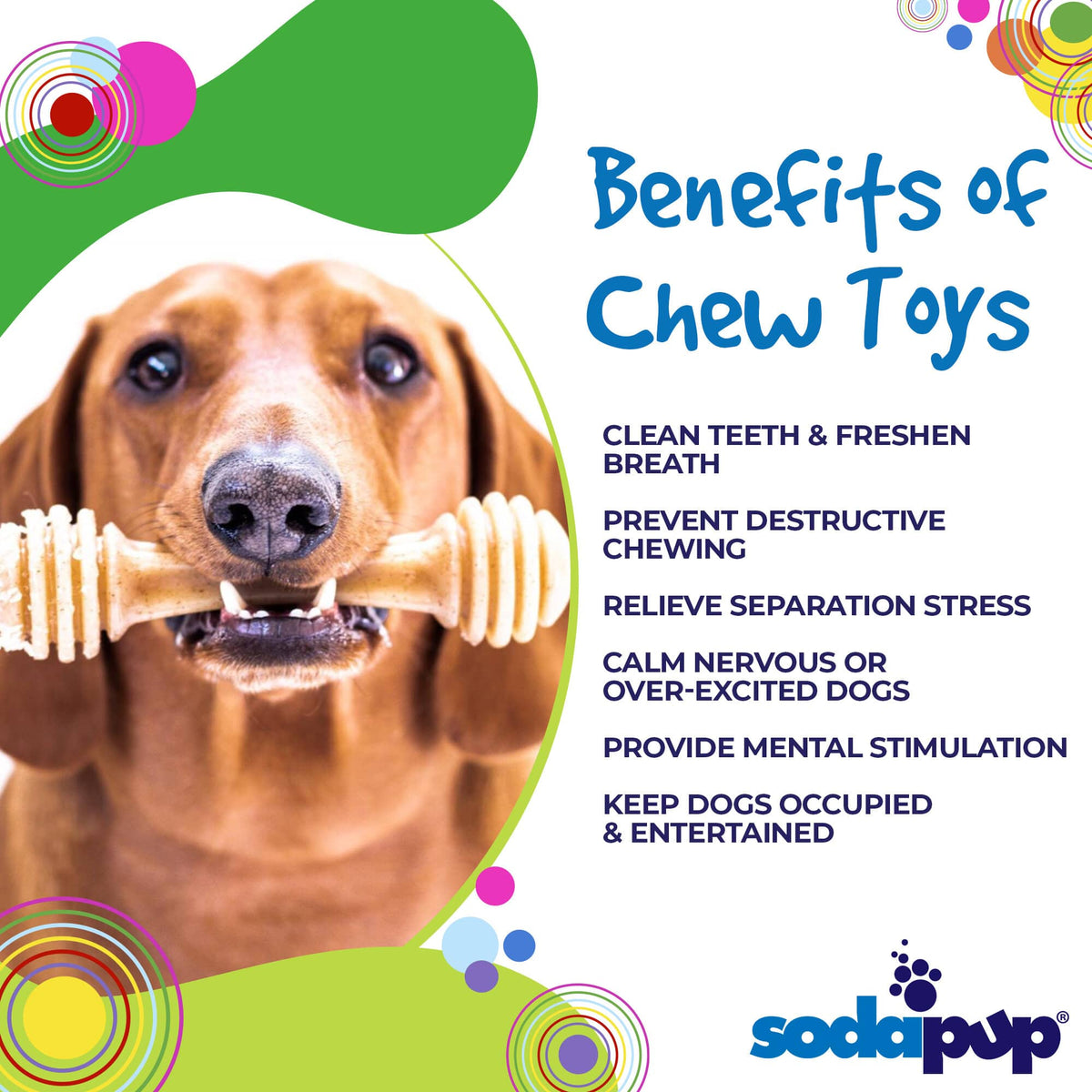 SodaPup Honey Bone Nylon Chew Toy (USA Made)