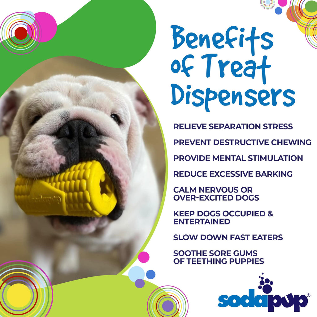 SodaPup Corn on the Cob Treat Dispenser Toy (USA Made)