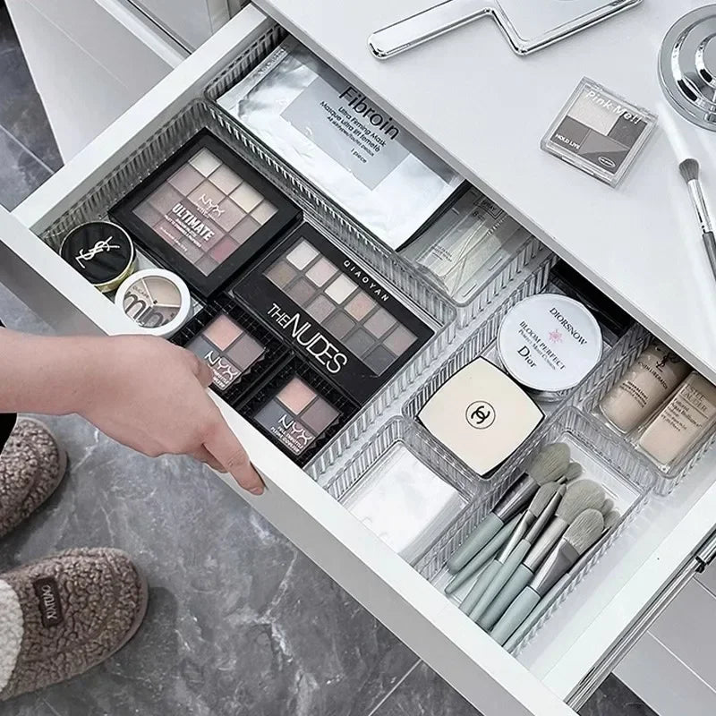 Clear Stackable Drawer Organizer Bins