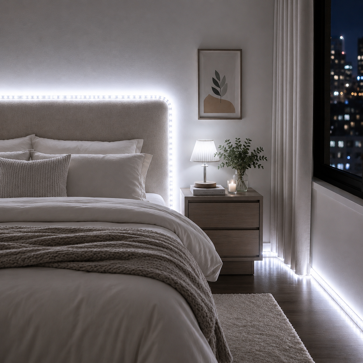 Waterproof LED Strip Light, 16 ft (White)