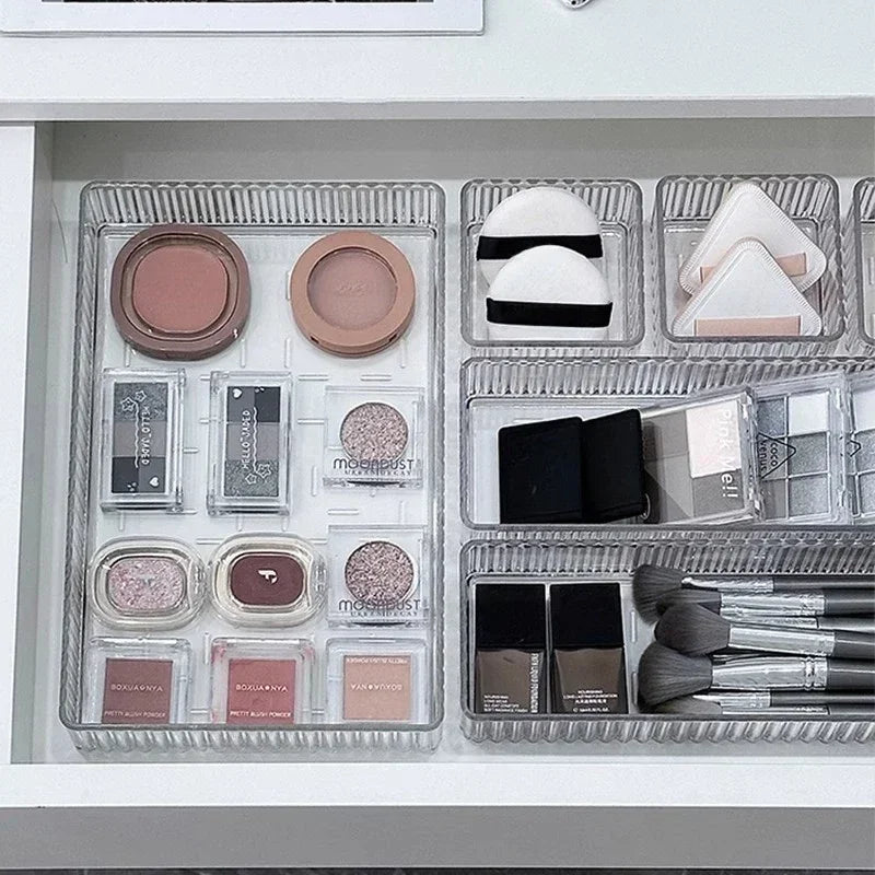 Clear Stackable Drawer Organizer Bins